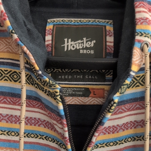 Howler Brothers Shaman Zip Up Hoodie Dark Green Heather Size L - Picture 2 of 7